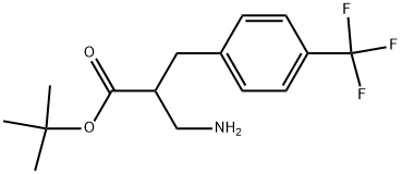 2-Aminomethyl-3-(4-trifluoromethyl-phenyl)-propionic acid tert-butyl ester 结构式