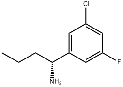 (1R)-1-(5-CHLORO-3-FLUOROPHENYL)BUTYLAMINE 结构式