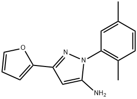 1-(2,5-DIMETHYLPHENYL)-3-(2-FURYL)-1H-PYRAZOL-5-AMINE 结构式