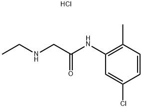 N-(5-CHLORO-2-METHYLPHENYL)-2-(ETHYLAMINO)ACETAMIDE HYDROCHLORIDE 结构式