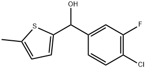 4-CHLORO-3-FLUOROPHENYL-(5-METHYL-2-THIENYL)METHANOL 结构式