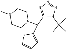 1-[(1-TERT-BUTYL-1H-TETRAZOL-5-YL)(THIEN-2-YL)METHYL]-4-METHYLPIPERAZINE 结构式