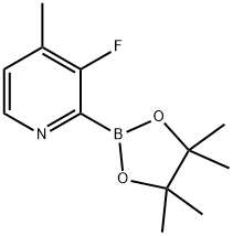 3-氟-4-甲基-2-(4,4,5,5-四甲基-1,3,2-二氧杂硼烷-2-基)吡啶 结构式