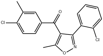 4-(4-CHLORO-3-METHYLBENZOYL)-3-(2-CHLOROPHENYL)-5-METHYLISOXAZOLE 结构式