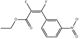 Ethyl (Z)-2,3-difluoro-3-(3-nitrophenyl)-2-propenoate 结构式