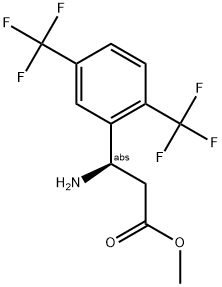 METHYL (3R)-3-AMINO-3-[2,5-BIS(TRIFLUOROMETHYL)PHENYL]PROPANOATE 结构式