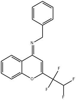 N-BENZYL-N-[(4E)-2-(1,1,2,2-TETRAFLUOROETHYL)-4H-CHROMEN-4-YLIDENE]AMINE 结构式