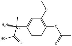 (2R)-2-(4-ACETYLOXY-3-METHOXYPHENYL)-2-AMINOPROPANOIC ACID 结构式