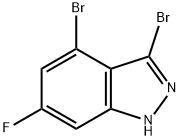 3,4-dibromo-6-fluoro-1H-indazole 结构式