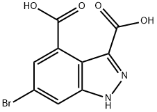 6-BROMO-3,4-(1H)INDAZOLE DICARBOXYLIC ACID 结构式