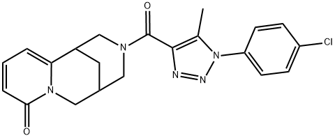 11-{[1-(4-CHLOROPHENYL)-5-METHYL-1H-1,2,3-TRIAZOL-4-YL]CARBONYL}-7,11-DIAZATRICYCLO[7.3.1.0~2,7~]TRIDECA-2,4-DIEN-6-ONE 结构式