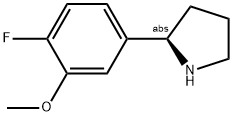 4-((2R)PYRROLIDIN-2-YL)-1-FLUORO-2-METHOXYBENZENE 结构式