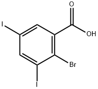 2-BROMO-3,5-DIIODOBENZOIC ACID 结构式