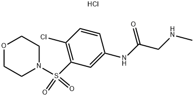 N-[4-氯-3-(吗啉-4-磺酰基)苯基]-2-(甲氨基)乙酰胺盐酸盐 结构式