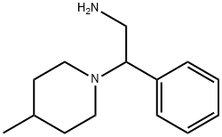 2-(4-甲基哌啶-1-基)-2-苯基乙烷-1-胺 结构式