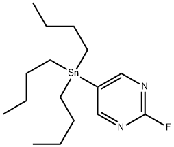 2-FLUORO-5-(TRIBUTYLSTANNYL)PYRIMIDINE 结构式