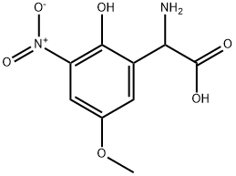 AMINO-(2-HYDROXY-5-METHOXY-3-NITRO-PHENYL)-ACETIC ACID 结构式