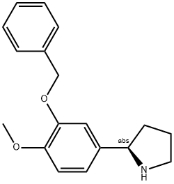 4-((2R)PYRROLIDIN-2-YL)-1-METHOXY-2-(PHENYLMETHOXY)BENZENE 结构式