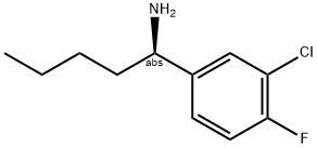 (1R)-1-(3-CHLORO-4-FLUOROPHENYL)PENTYLAMINE 结构式