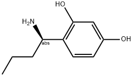4-((1R)-1-Aminobutyl)benzene-1,3-diol 结构式