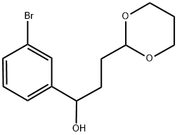 1-(3-BROMOPHENYL)-3-[2-(1,3-DIOXANYL)]-1-PROPANOL 结构式