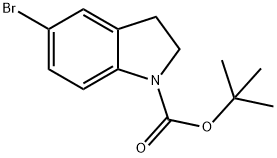 5-BROMO-2,3-DIHYDRO-INDOLE-1-CARBOXYLIC ACID TERT-BUTYL ESTER 结构式