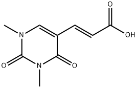 (E)-3-(1,3-二甲基-2,4-二氧代-1,2,3,4-四氢嘧啶-5-基)丙烯酸 结构式