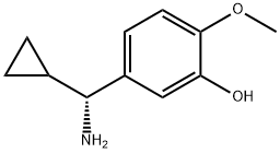 5-((1R)AMINOCYCLOPROPYLMETHYL)-2-METHOXYPHENOL 结构式