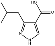 3-ISOBUTYL-1H-PYRAZOLE-4-CARBOXYLIC ACID 结构式