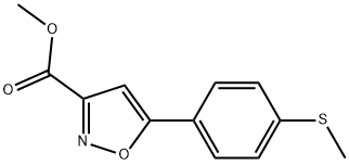 METHYL 5-(4-(METHYLTHIO)PHENYL)ISOXAZOLE-3-CARBOXYLATE 结构式