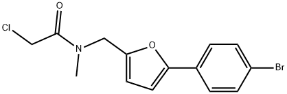 N-[[5-(4-BROMOPHENYL)-2-FURYL]METHYL]-2-CHLORO-N-METHYLACETAMIDE 结构式