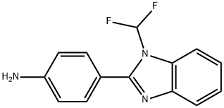 4-[1-(DIFLUOROMETHYL)-1H-BENZIMIDAZOL-2-YL]ANILINE 结构式