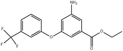Ethyl 3-amino-5-[3-(trifluoromethyl)phenoxy]benzoate 结构式
