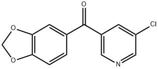 3-CHLORO-5-[3,4-(METHYLENEDIOXY)BENZOYL]PYRIDINE 结构式