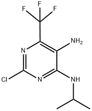 2-CHLORO-N4-ISOPROPYL-6-(TRIFLUOROMETHYL)PYRIMIDINE-4,5-DIAMINE 结构式