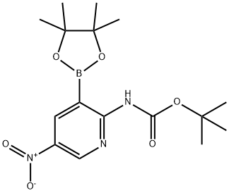 tert-Butyl(5-nitro-3-(4,4,5,5-tetramethyl-1,3,2-dioxaborolan-2-yl)pyridin-2-yl)carbamate