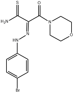 (2Z)-2-[(4-BROMOPHENYL)HYDRAZONO]-3-MORPHOLIN-4-YL-3-OXOPROPANETHIOAMIDE 结构式