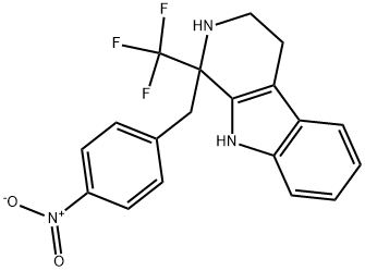 2,3,4,9-TETRAHYDRO-1-(P-NITROBENZYL)-1-(TRIFLUOROMETHYL)-1H-B-CARBOLINE 结构式