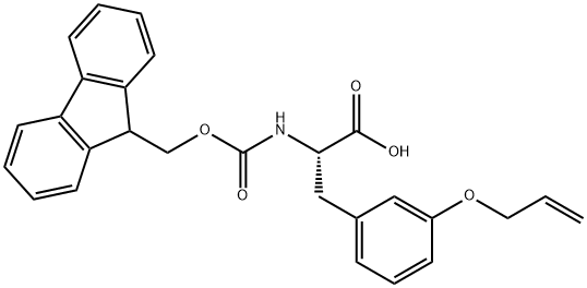 (9H-FLUOREN-9-YL)METHOXY]CARBONYL L-M-TYROSINE(OALLYL) 结构式