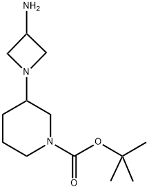(1-N-BOC-PIPERIDIN-3-YL-AZETIDIN-3-YL)-AMINE 结构式