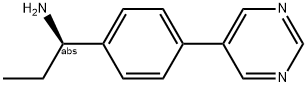 (1R)-1-(4-Pyrimidin-5-ylphenyl)propylamine 结构式