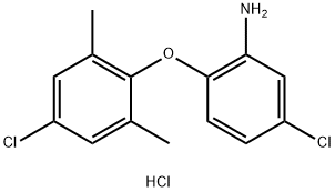 5-氯-2-(4-氯-2,6-二甲基苯氧基)苯胺盐酸盐 结构式