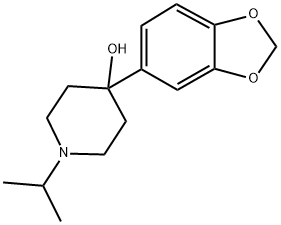 4-HYDROXY-4-[3,4-(METHYLENEDIOXY)PHENYL]-1-ISOPROPYLPIPERIDINE 结构式