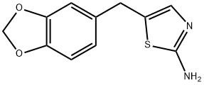 5-(1,3-BENZODIOXOL-5-YLMETHYL)-1,3-THIAZOL-2-AMINE 结构式