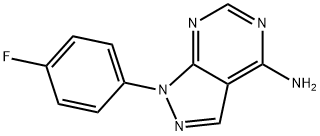 1-(4-FLUOROPHENYL)-1H-PYRAZOLO[3,4-D]PYRIMIDIN-4-AMINE 结构式
