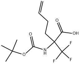 2-[(TERT-BUTOXYCARBONYL)AMINO]-2-(TRIFLUOROMETHYL)HEX-5-ENOIC ACID 结构式