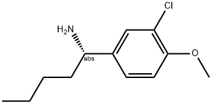 (1S)-1-(3-Chloro-4-methoxyphenyl)pentylamine 结构式