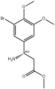 Methyl (3S)-3-amino-3-(5-bromo-3,4-dimethoxyphenyl)propanoate 结构式