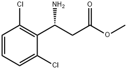 METHYL (3R)-3-AMINO-3-(2,6-DICHLOROPHENYL)PROPANOATE 结构式