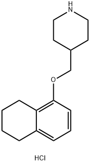 4-[(5,6,7,8-TETRAHYDRO-1-NAPHTHALENYLOXY)-METHYL]PIPERIDINE HYDROCHLORIDE 结构式